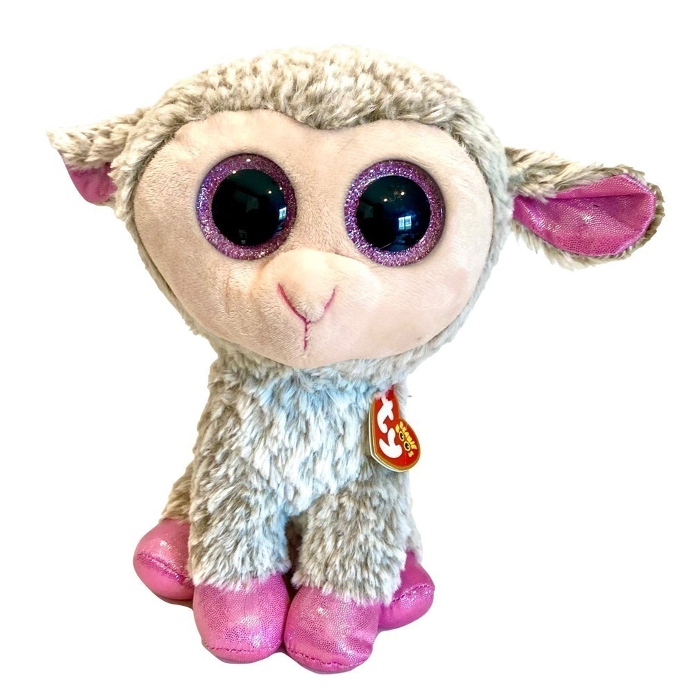 NEW Ty Beanie Boos 9" Lamb Sheep with Pink Sparkley Eyes "Twinkle" Collector